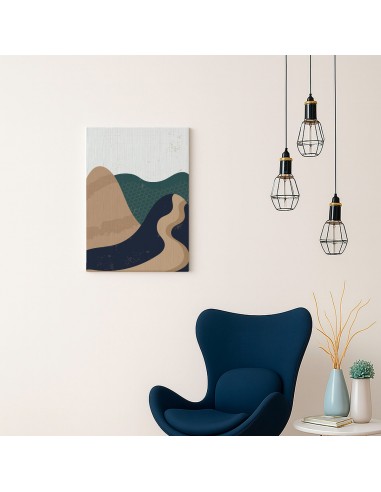 Cuadro Abstracto Paisaje 35x50cm Lienzografía Diseño 0352