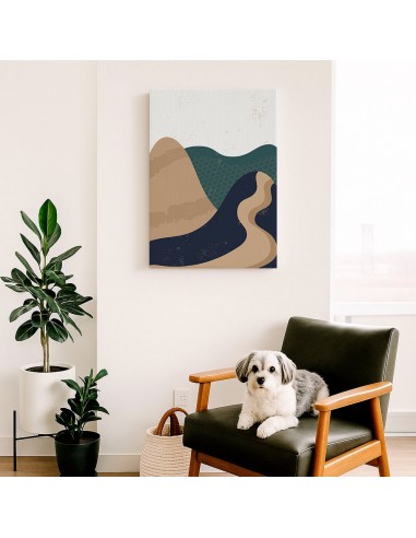 Cuadro Abstracto Paisaje 35x50cm Lienzografía Diseño 0352