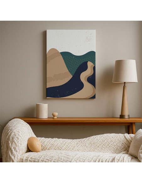 Cuadro Abstracto Paisaje 35x50cm Lienzografía Diseño 0352