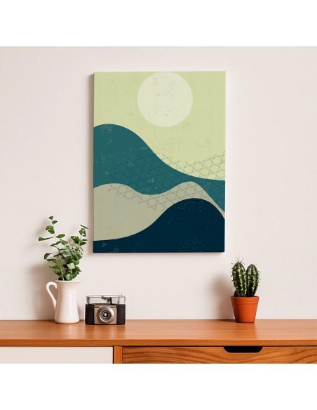 Cuadro Abstracto Paisaje 35x50cm Lienzografía Diseño 0353