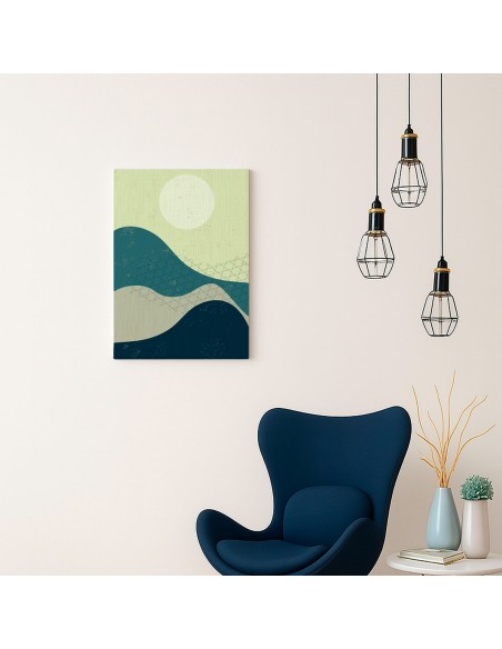 Cuadro Abstracto Paisaje 35x50cm Lienzografía Diseño 0353