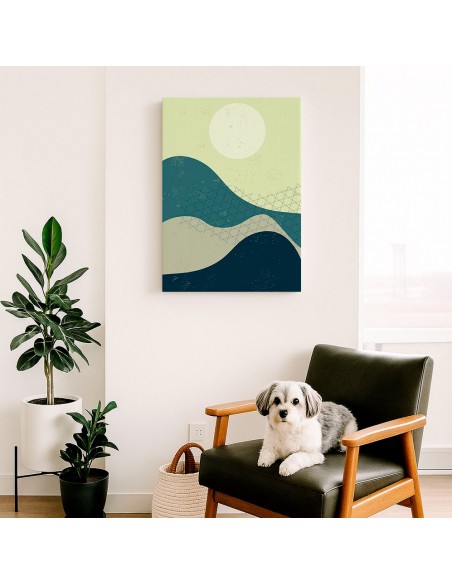Cuadro Abstracto Paisaje 35x50cm Lienzografía Diseño 0353