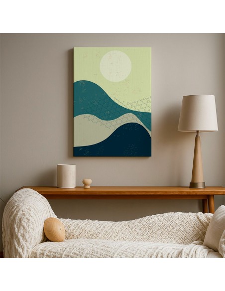 Cuadro Abstracto Paisaje 35x50cm Lienzografía Diseño 0353
