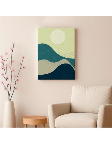 Cuadro Abstracto Paisaje 35x50cm Lienzografía Diseño 0353