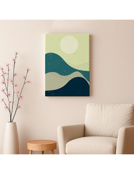 Cuadro Abstracto Paisaje 35x50cm Lienzografía Diseño 0353