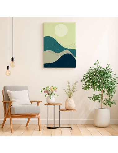 Cuadro Abstracto Paisaje 35x50cm Lienzografía Diseño 0353