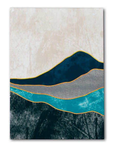 Cuadro Abstracto Paisaje 35x50cm Lienzografía Diseño 0354