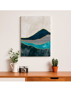 Cuadro Abstracto Paisaje 35x50cm Lienzografía Diseño 0354 2