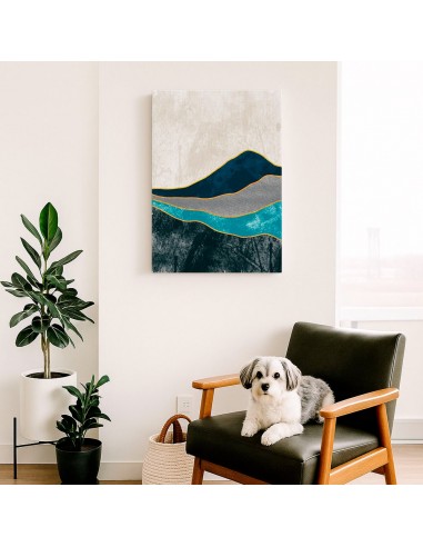 Cuadro Abstracto Paisaje 35x50cm Lienzografía Diseño 0354
