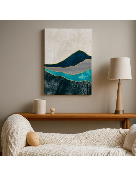 Cuadro Abstracto Paisaje 35x50cm Lienzografía Diseño 0354