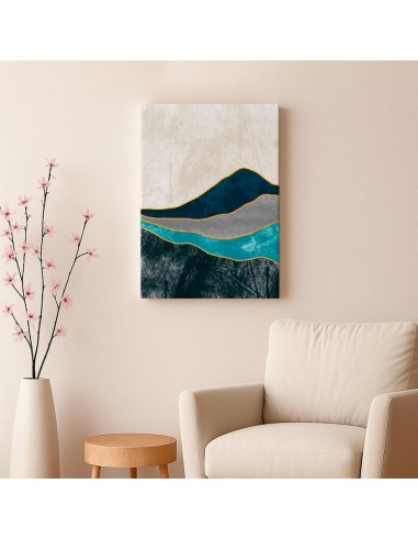 Cuadro Abstracto Paisaje 35x50cm Lienzografía Diseño 0354