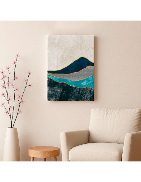 Cuadro Abstracto Paisaje 35x50cm Lienzografía Diseño 0354