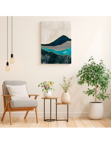 Cuadro Abstracto Paisaje 35x50cm Lienzografía Diseño 0354