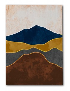 Cuadro Abstracto Paisaje 35x50cm Lienzografía Diseño 0355