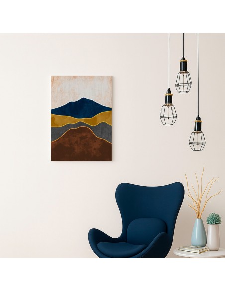 Cuadro Abstracto Paisaje 35x50cm Lienzografía Diseño 0355