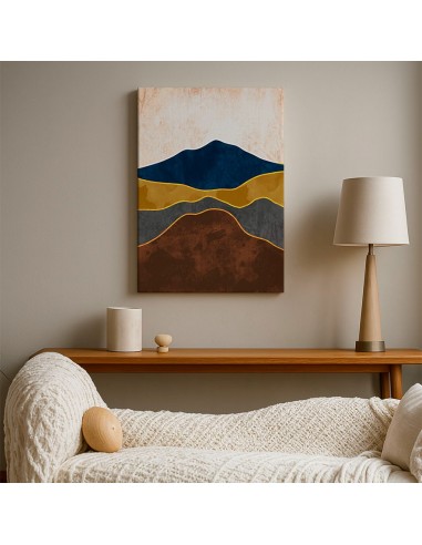 Cuadro Abstracto Paisaje 35x50cm Lienzografía Diseño 0355