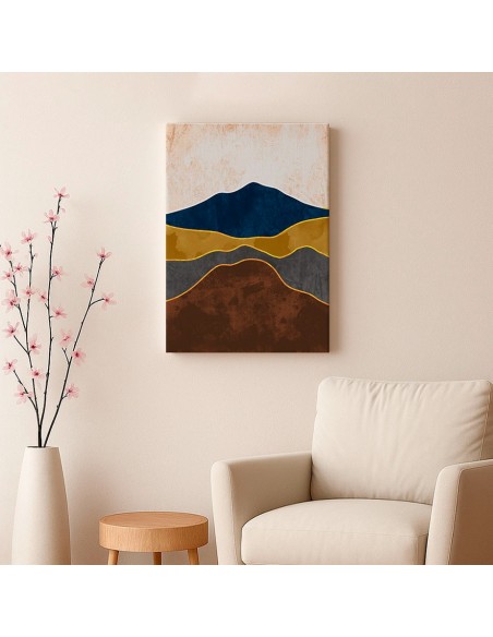 Cuadro Abstracto Paisaje 35x50cm Lienzografía Diseño 0355