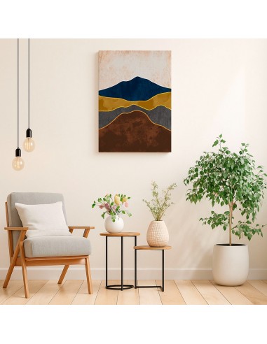 Cuadro Abstracto Paisaje 35x50cm Lienzografía Diseño 0355