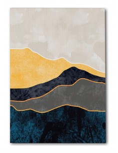 Cuadro Abstracto Paisaje 35x50cm Lienzografía Diseño 0356