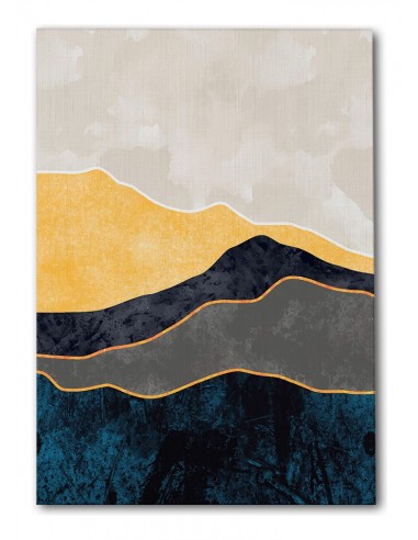 Cuadro Abstracto Paisaje 35x50cm Lienzografía Diseño 0356