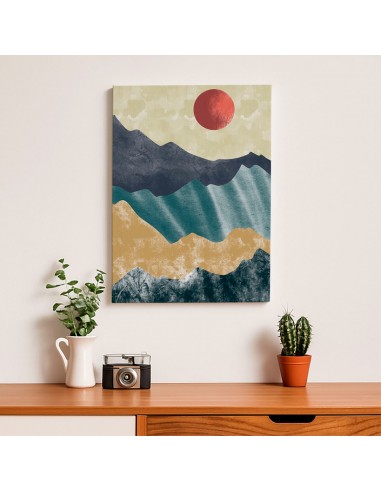 Cuadro Abstracto Paisaje 35x50cm Lienzografía Diseño 0357