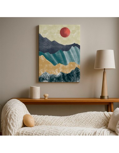 Cuadro Abstracto Paisaje 35x50cm Lienzografía Diseño 0357