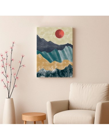Cuadro Abstracto Paisaje 35x50cm Lienzografía Diseño 0357