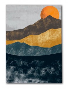 Cuadro Abstracto Paisaje 35x50cm Lienzografía Diseño 0358