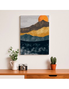 Cuadro Abstracto Paisaje 35x50cm Lienzografía Diseño 0358 2