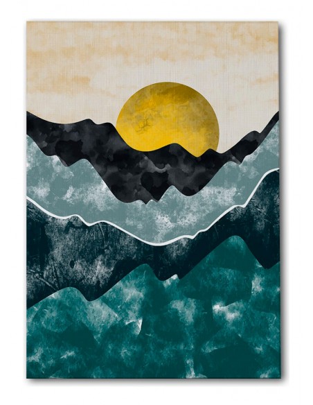 Cuadro Abstracto Paisaje 35x50cm Lienzografía Diseño 0359