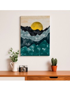 Cuadro Abstracto Paisaje 35x50cm Lienzografía Diseño 0359 2