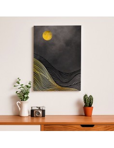 Cuadro Abstracto Paisaje 35x50cm Lienzografía Diseño 0360 2