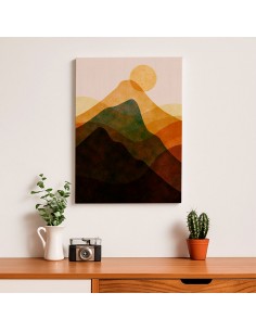 Cuadro Abstracto Paisaje 35x50cm Lienzografía Diseño 0363 2