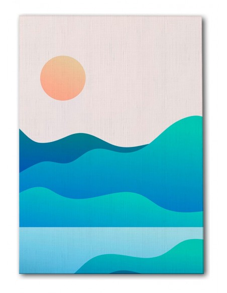 Cuadro Abstracto Paisaje 35x50cm Lienzografía Diseño 0365