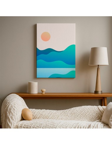 Cuadro Abstracto Paisaje 35x50cm Lienzografía Diseño 0365