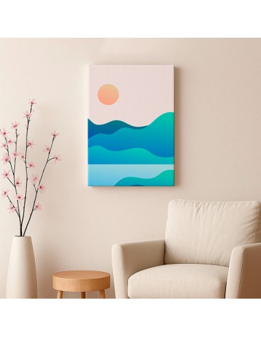Cuadro Abstracto Paisaje 35x50cm Lienzografía Diseño 0365