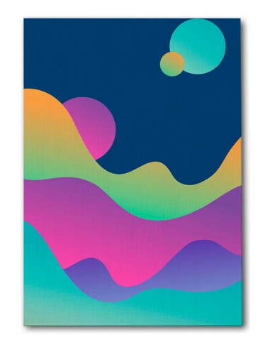 Cuadro Abstracto Paisaje 35x50cm Lienzografía Diseño 0366