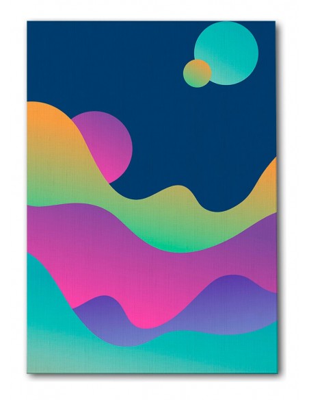 Cuadro Abstracto Paisaje 35x50cm Lienzografía Diseño 0366