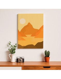 Cuadro Abstracto Paisaje 35x50cm Lienzografía Diseño 0368 2