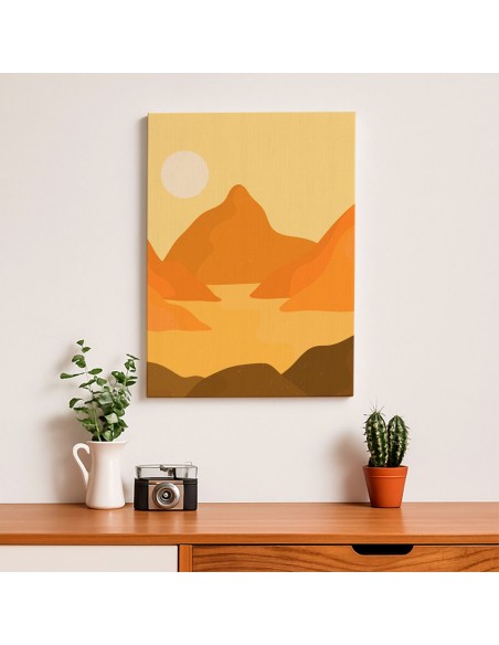 Cuadro Abstracto Paisaje 35x50cm Lienzografía Diseño 0368