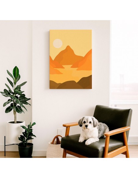 Cuadro Abstracto Paisaje 35x50cm Lienzografía Diseño 0368