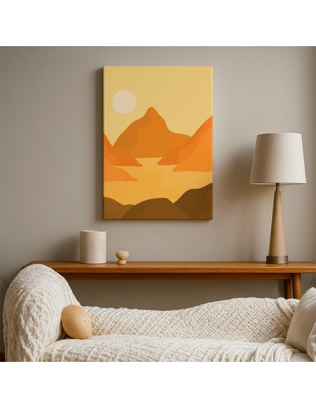 Cuadro Abstracto Paisaje 35x50cm Lienzografía Diseño 0368