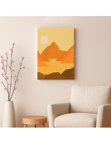 Cuadro Abstracto Paisaje 35x50cm Lienzografía Diseño 0368