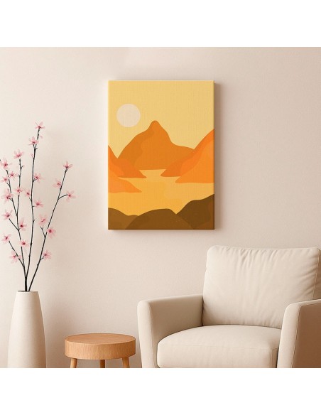 Cuadro Abstracto Paisaje 35x50cm Lienzografía Diseño 0368