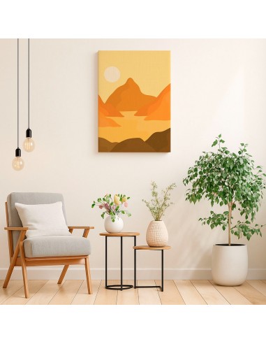 Cuadro Abstracto Paisaje 35x50cm Lienzografía Diseño 0368