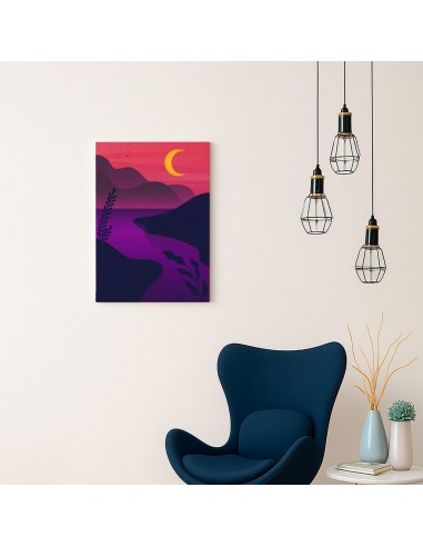 Cuadro Abstracto Paisaje 35x50cm Lienzografía Diseño 0369