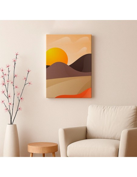Cuadro Abstracto Paisaje 35x50cm Lienzografía Diseño 0370