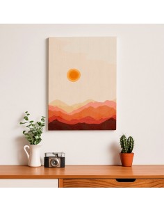 Cuadro Abstracto Paisaje 35x50cm Lienzografía Diseño 0371 2