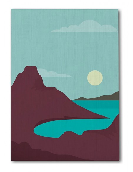 Cuadro Abstracto Paisaje 35x50cm Lienzografía Diseño 0373