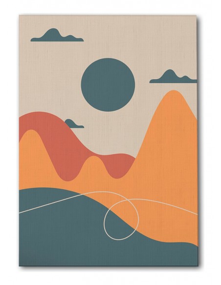 Cuadro Abstracto Paisaje 35x50cm Lienzografía Diseño 0374